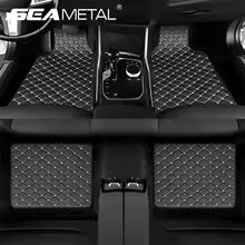 SEAMETAL 4Pcs Car Floor Mats Full Set Non-Slip Waterproof Foot Pad Front/Rear Wear-Resistant Auto Cargo Liner Carpet Universal