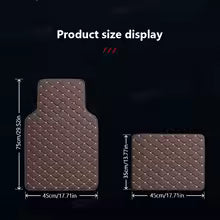 SEAMETAL 4Pcs Car Floor Mats Full Set Non-Slip Waterproof Foot Pad Front/Rear Wear-Resistant Auto Cargo Liner Carpet Universal