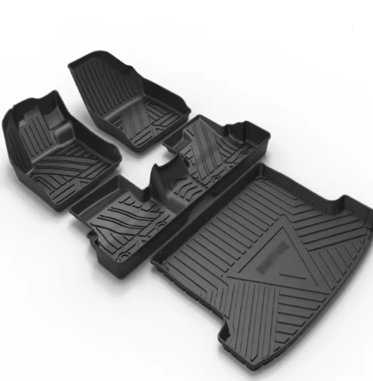 SEAMETAL 4Pcs Car Floor Mats Full Set Non-Slip Waterproof Foot Pad Front/Rear Wear-Resistant Auto Cargo Liner Carpet Universal
