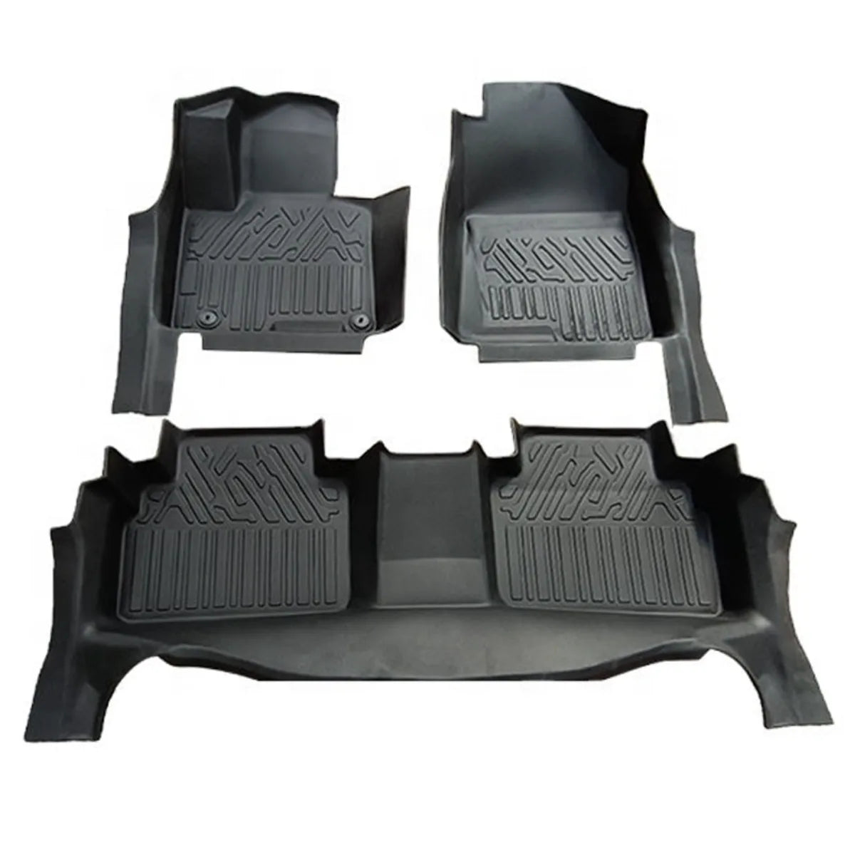 SEAMETAL 4Pcs Car Floor Mats Full Set Non-Slip Waterproof Foot Pad Front/Rear Wear-Resistant Auto Cargo Liner Carpet Universal